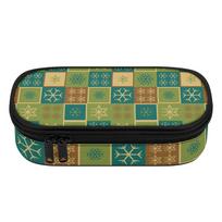 Stationery Pencil Case 300D Polyester Casual Zip Around Closure with Main Compartment Mesh Pocket and Pen Slots for Classroom Use One Size