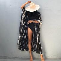 Women's Loose Plus Size Hooded Cardigan Sun Protection Bikini Cover-Up One Size