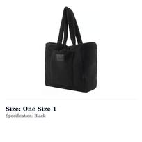 PUMA Plush Fabric Tote Bag, Shopping Bag, Shoulder Bag, Handbag Womens Black 079163-01 One Size 1