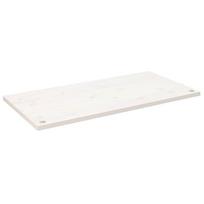 vidaXL Rašomojo stalo stalviršis, baltas, 110x60x2,5cm, pušies masyvas