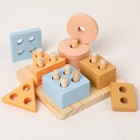 Montessori Mediniai Vaikų Žaislai Rūšiavimo Dėliojimo Dėlionė Mokomieji Žaislai Spalvų Formų Rūšiuoklis Dėlionės Žaislai Dovana Vaikams