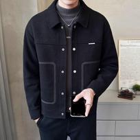 New Spring and Autumn Trend Brand Senior Handsome Lapel Casual Men's Autumn and Winter Jacket M
