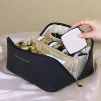 WTEMPO Large Faux Leather Travel Cosmetic Bags for Women Cosmetic Organizer High-capacity Makeup Bags Storage Pouch for Female Makeup Boxes 1pc juoda
