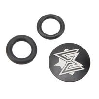 Crankset Dust Cover Aluminum Alloy Crank Arm Dust Cap with Rubber Ring for Mountain Road Bike Black