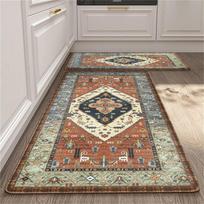 Skalbiamas mašinoje Retro Boho Virtuvės Kilimėlis Skalbyklos Neslystantis Grindų Kilimėlis Ilgas Juostelės Kilimėlis Koridoriaus Kilimas Durų Kilimėlis Svetainės Sofos Kilimas 1pc-50X150CM