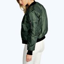 Women Zip Coat Fashion Baseball Jacket for Autumn Winter Solid Color S