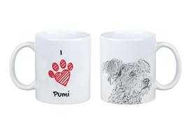 Pumi, Hungarian Pumi, Hungarian herding terrier - cup with a dog, cute cup with graphics, a gift with your photo from the Art-Dog brand