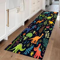 Cartoon Dinosaur Hallway Rug Runner Carpet Mat Cute Dino Pattern Home Decoration Floor Rugs for Living Room Bedroom Kids Room 40X120CM