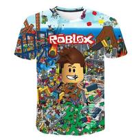 Roblox Kid T shirt Boys Game Sports T-shirt Child Cartoon Short Sleeve Top 3D Print Casual Street Harajuku Clothes 110