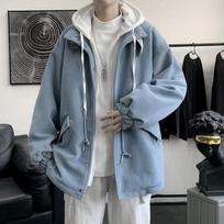 Men's Spring Casual Loose Hooded Windbreaker M