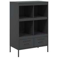 vidaXL Komoda, juodos spalvos, 68x39x101,5cm, plienas