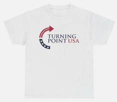 Charlie Kirk Turning Point T Shirt Mens Womens Tees Top Tee RIP XL