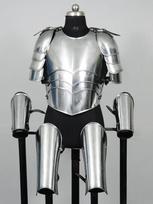 Men's Medieval Steel Knight Cuirass Armor Set with Pauldrons for LARP Cosplay Renaissance Costume