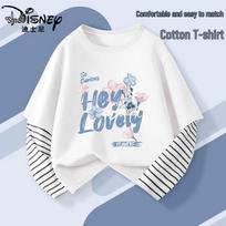 Disney Girls' Faux Two-Piece Long Sleeve T-Shirt 130