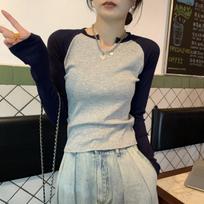 Women's Half Zip Long Sleeve T Shirt Solid Slim Fit Tee Casual Fall Basic Streetwear Top S