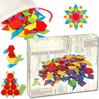 Wooden Logical Puzzle - Geometric Figures, educational, 155 pieces