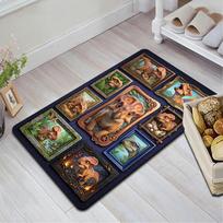 Dinosaur Collection Pattern Rug Floor Mat for Living Room or Bedroom Soft and Comfortable Carpet a Gift for Birthday and Holiday. 40x60cm( 15x23in )