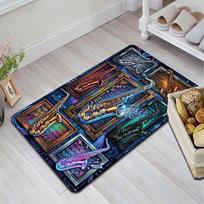 Saxophone Frames Notes Pattern Rug Floor Mat for Living Room or Bedroom Soft and Comfortable Carpet a Gift for Birthday and Holiday. 40x60cm( 15x23in )
