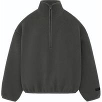Fear Of God Essentials Half-Zip Mock Neck Solid Color Fleece Pullover Long Sleeve American Heavyweight Sweatshirt Men Sweatshirt Ink 202SP244270F XXS