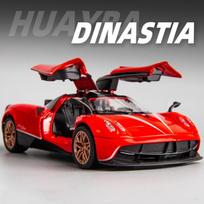 1/32 Pagani Huayra Dinastia lydinio sportinio automobilio modelis, liejamas metalinis žaislinis transporto priemonės modelis, didelis modeliavimas su garsu ir šviesa, dovanos vaikams