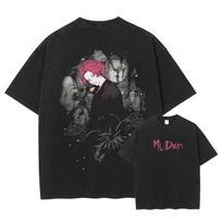 2026 Hot Sale Hell Paradise T Shirt Gabimaru Sagiri Vintage Washed Tops Tees Anime Cartoon Harajuku DTG Print Short Sleeve Men Women Oversized Tshirt L