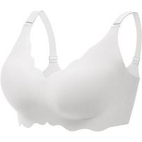 Plus Size Wireless Seamless Soft Support Anti Sagging Gathering Bra For Women S