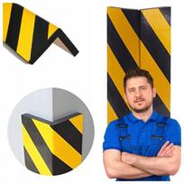 Corner bumper Protective for garage wall parking mat 50x10x1cm Reflector