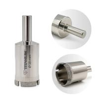 Diamond hole saw drill bit for wet stoneware, glass, tiles 20mm TITANIUM
