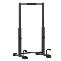 Atraminė stotelė, Atsispaudimų stovas, Reguliuojamas aukštis 93-117 cm, Keliamoji galia 540 kg, Viso kūno treniruotės, Juoda 65 x 63 x 117 cm juoda