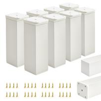 x Basic furniture legs | Cross-section 40x40 mm | H - 120 mm | Color: White + Screws included