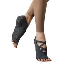 1 Pair Anti Slip Split Finger Yoga Socks Cross Strap Five Finger Sport Socks  Fitness