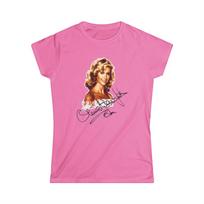 Olivia Newton John autograph copy lic Women's Softstyle Tee L