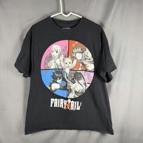 Fairy Tail Anime T Shirt XL Black Graphic Print Short Sleeve Manga Streetwear Unisex T-Shirt L