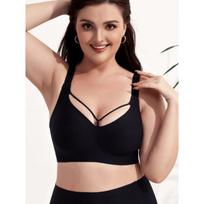 Plus Size Seamless Wirefree Thin Soft Support Minimizer Bra For Women 0XL