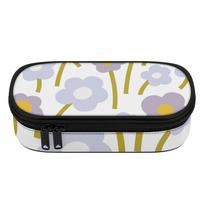 Pencil Pouch 300D Polyester Casual Zip Around Closure with Main Pocket Mesh Layer and Removable Pen Divider for Teens and Students One Size