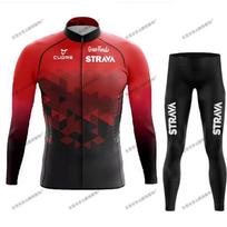 Cross-border quick-dry cycling suit: Strava spring/summer quick-dry bike road bike long-sleeve cycling set XXS
