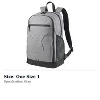 PUMA Polyester Backpack Regular Mens Gray 079136-40 One Size 1