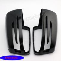 For Mercedes Benz GLK Class X204 2009 - 2015 Car carbon fiber pattern bright black rearview mirror cover mirror Bright black black