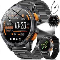 Išmanusis laikrodis Išmanusis laikrodis vyrams, GPS, karinis, atsparus vandeniui, pokalbių režimas, AMOLED, IP68, plienas