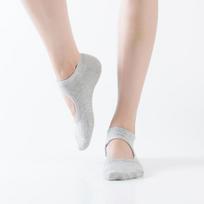 Bandage Yoga Socks for Women Pilates Ballet Dance Cotton Socks Non-Slip Woman Sport Sock Gym Workout Slipper Running Grip Sock EUR 35-40 US 4.5-8.5