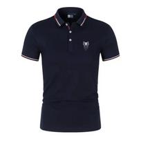 Summer  men's Spider print short sleeve Polo shirt breathable business fashion T-shirt men's polo clothing S tamsiai mėlyna spalva