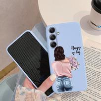 Mergaičių raštuotas minkštas silikoninis dėklas, skirtas Samsung A55 M35 S24 Xiaomi Redmi Note 13 Pro 13C iPhone Huawei Honor Realme fotoaparato apsauginis dangtelis Samsung Galaxy S9 Plus