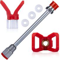Dažymo pistoleto prailginimas Rosfix 30cm – Nerūdijančio plieno antgalio apsauga, 290 bar, 7/8'' sriegis Komplektas