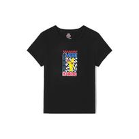 Vans X Haribo Cartoon Bear Print Round Neck Short Sleeve T-Shirt Women Tops Black VN00046TBLK L gray