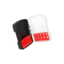 Drill Bit Organizer Box Removable Compartments Durable Plastic Tool Storage Case Portable Design Non Slip Base A