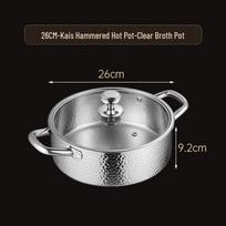 Jingqingfu Hammered 304 Stainless Steel Hot Pot