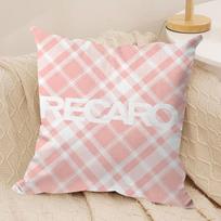 Luxury R-Recaro Logo Cushion Cover Silky Short Plush Sofa Pillow Cover Hidden Zipper Soft Dustproof Case for Home Decor 30cmx30cm