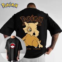 Pok É Mon Anime Handheld Game Peripheral Kuronia Pattern Tshirt Summer Mens and Womens Clothing Harajuku Loose Casual Trend S