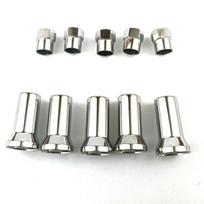 10pcs Chrome Tyre Valve Stem TR413/TR414 Hex Caps Universal Sleeve Covers TR414