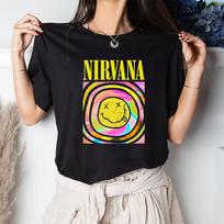 26 Nirvana Besišypsantis Veidas Marškinėliai Madingi Unisex Marškinėliai Dovana Visų Dydžių S-5XL Unisex Marškinėliai M